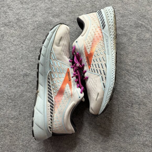 Brooks Running Shoes Women's 9.5 White Blue Orange Adrenaline GTS 21 - Picture 8 of 9